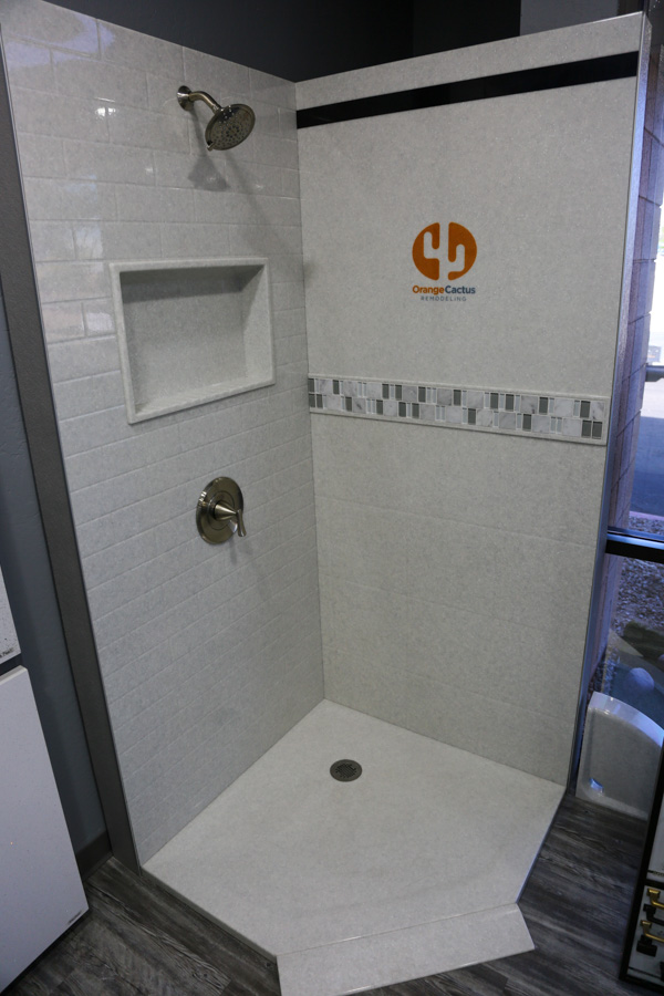 Bathroom flooring and finishing work with clean tile installation