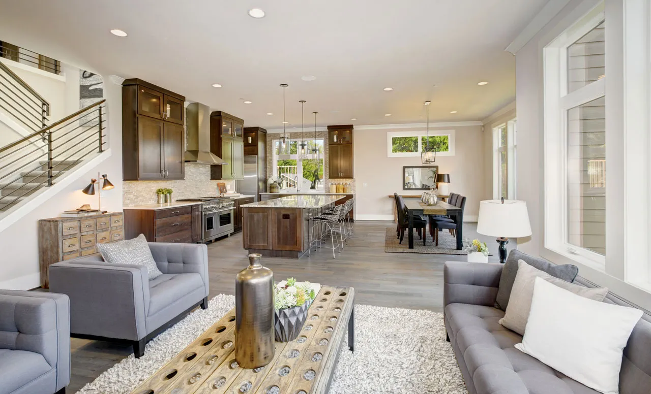 Whole home interior remodel with coordinated finishes